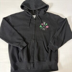 WICKED Embroidered Zip Up Hoodie Women's Size Extra Large Gently Worn Angelica